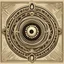 Placeholder: Create an icon of a bead with a hole in the middle in the style of 1930s