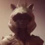 Placeholder: Armor wearing Fox, character design,ultra realistic,shiny, smooth, studio quality, octane render, Surrealism, Triadic colour scheme polaroid 100