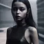 Placeholder: jenna ortega black dress, dark make up, gothic style, wednesday style, hyper detail, octane render, unreal engine 5, 8k resolation