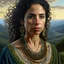 Placeholder: Mujer Retrato fotográfico realista de una mujer adulta de ascendencia latina, con rasgos marcados, piel trigueña, ojos marrón oscuro y cabello negro rizado hasta los hombros. Viste un huipil tradicional bordado a mano con motivos florales y lleva un collar de plata artesanal. Contexto: paisaje natural de montañas verdes al amanecer, con niebla baja y luz dorada. Expresión reflexiva y serena, mirando hacia el horizonte. Iluminación suave, composición centrada, calidad de fotografía profesional.