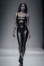 Placeholder: full_body_shot_of_a_hyper_realistic_ultra_detailed_photograph_of_a_beautiful curvy sexy clothes ,female model walking down a runway at a fashion show dark atmosphere sp ot light detailed symmetric beautiful