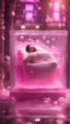 Placeholder: full body portrait of soap star sleeping in a sarcophagus filled with transparent pink liquid,bokeh like f/0.8, tilt-shift lens 8k, high detail, smooth render, down-light, unreal engine, prize winning