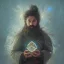 Placeholder: Insanely detailed photograph of an “D&D cleric holding glowing D20” with intricate detailed beard, intricate embroidered clothing, hyperdetailed painting by Ismail Inceoglu Huang Guangjian and Dan Witz CGSociety ZBrush Central fantasy art album cover art,8K, hdr, mysterious, ominous, snowflakes,jolly