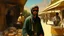 Placeholder: takistan life, oil painting. dr arab cover 1970, far perspective dnd style. sunglasses. marketplace, shooting food.