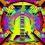 Placeholder: PEACE electric guitar PEACE psychedelic hippie trippy acid LSD PEACE made in japan GUITAR peacesign