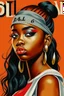 Placeholder: Craft a captivating, album cover for Gisèle's "Bad News." Gisèle, the 23-year-old European artist, exudes playfulness and mystery. Bold nacre typography for "Bad News" and "Gisèle." Incorporate surrealistic eyes in the style of little simz and angele. The eyes are very prominent. The person Gisèle is made out of marble. Like michel angelo statues. It is a s Infuse an edgy, joyful vibe to match the song's sarcasm. Gisèle's bun hairstyle should radiate her unique charm. Gisèle has intriguing eyes