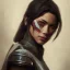 Placeholder: portrait of a woman by greg rutkowski, rosa salazar as a young mandalorian bounty hunter from star wars expanded universe, highly detailed portrait, digital painting, artstation, concept art, smooth, sharp foccus ilustration, artstation hq