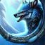 Placeholder: icy blue,mythical beautiful mammalian wolfed creature ,feathers , majestic, ominous, ice, scales,frost on skin, dnd character portrait, intricate, oil on canvas, masterpiece, expert, insanely detailed, 4k resolution, retroanime style, cute big circular reflective eyes, cinematic smooth, intricate detail , soft smooth lighting, soft pastel colors, painted Rena