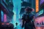 Placeholder: masterpiece, high detail, best quality, Cyberpunk street, comic style
