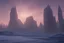 Placeholder: Buildings, ice, sci-fi, epic, sunset