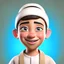 Placeholder: 3d anmie,A Muslim boy face, professional look, Smiling