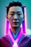 Placeholder: portrait, Asian woman samurai warrior :: symmetry photography, cyberpunk style, pink hair, army, katana, japanese traditional ornaments, pink, white, black, led wires, glow eyes, cinematic, Ultra realistic, dark scene, soft color, highly detailed, unreal engine 5, RTX, ultra detail, 3d, finely drawn, high definition.