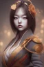 Placeholder: Perfect japanese hitomi tanaka face, geisha clothes, fullbody, intricate, highly detailed face, highly realistic, fog, fire, particles