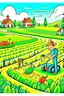 Placeholder: hand painted smart farming cartoon poster