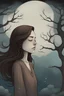 Placeholder: A young woman is dreaming of losing everyone she loves and becoming alone.