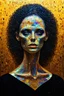 Placeholder: integrate the shadow side you were told wasn't good enough; Surrealism inspired by Klimt and Giger; Golden Hour; Iridescent; Controversial; Supremely Detailed