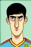 Placeholder: Thibaut Courtois Belgian soccer player cartoon 2d