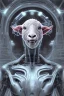 Placeholder: sheep brain cyborg, matrix style