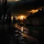 Placeholder: leaving home photo quality dark rainy sunset mood