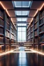 Placeholder: Modern library with high tech style. High quality image in 8k.