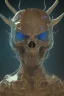 Placeholder: purple alien, cracks in the head, evil, Asian eyes, weapons, blood, 8k, finely detailed, photo realistic, Boris Vallejo style turquoise skull head gold dragon space alien rain skeleton silver helmet golden space suit space ships