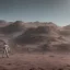 Placeholder: Astronaut standing on an unknown planet