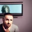 Placeholder: Man with head of a television