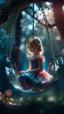 Placeholder: close up portrait of princess on a swing inside a crystal ball with a tree inside , shot on Hasselblad h6d-400c, zeiss prime lens, bokeh like f/0.8, tilt-shift lens 8k, high detail, smooth render, down-light, unreal engine, prize winning