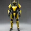 Placeholder: Yellow and black beeman from the future with armor