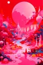 Placeholder: A pink magical realm of illusion painted by Wassily Kandinksy