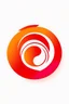 Placeholder: logo for a telecom company , gradient red and orange logo, white backround