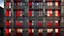 Placeholder: fachada de edificio con ventanas que reflejan otras ventanas. Paleta hormigon gris claro y oscuro con rojo y luz calida. patron de cubos con textura de roca interior. llave colgando de hilo en fachada -- Mondrian brutalista