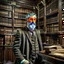 Placeholder: Portrait of gentleman in old library