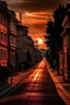 Placeholder: sunset street