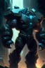 Placeholder: Malphite from league of legends in cyberpunk style