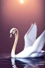 Placeholder: A swan with an unnaturally long neck