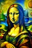 Placeholder: Interpretation of The Mona Lisa by Van Gogh; Post-Impressionism