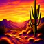 Placeholder: Coyote saguaro sunset