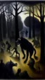Placeholder: A black savage nightmare painted by Georges Seurat
