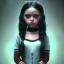 Placeholder: Jenna ortega as wednesday with wednesday addams dress, overknee socks, painted by artgerm and tom bagshaw, fantasy art, dramatic lighting, highly detailed oil painting, volumetric lighting