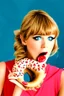 Placeholder: Taylor Swift eating doughnuts secretly