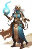 Placeholder: female desert earth genasi sorcerer dnd