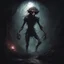 Placeholder: demogorgon lurking in the darkest corners, in ethereal fantasy art style, background darkness