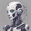 Placeholder: Art illustration robot humanoide lineal art