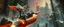 Placeholder: hairy macho gremlin octopus lizard alien couple living in a hi tech marvellous hot dog art graphics and gems on rocket with a mounted sling shot mega harpoon, heading for venus stone castle, background motion blur and smoke swirls, and cheeky geese through giant forest with thick tree stumps and grainy textured trees