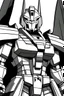 Placeholder: Gundam inspired by Batman. Photograph.