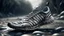 Placeholder: Fotorealtà delle splendide scarpe da RUNNING IN OF ROAD a forma di ZEBRA di lee jeffries, 8k, dettagli elevati, rendering fluido, unreal engine 5, cinema 4d, HDR, effetto LUCIDO, colori BRILLANTI