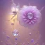 Placeholder: one big crystal subtle flower in a galactic ambiance with a beautiful fairy, transparent petals, delicate colors, full of details, smooth，soft light atmosphere, light effect，vaporwave colorful, extremely sharp detail, finely tuned detail, ultra high definition, 8 k, unreal engine 5, ultra sharp focus