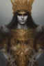 Placeholder: Realistic anime black metal corpsepaint god with golden crown