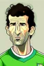 Placeholder: Luis Figo Portuguese football player ,cartoon 2d